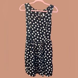 Black and white polka dot vintage style dress